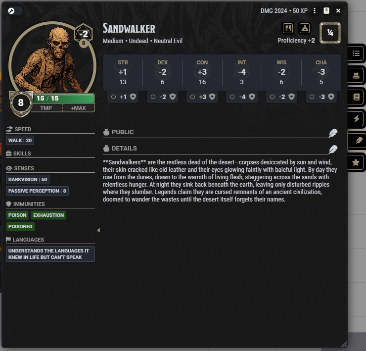 Generated Sandwalker creature